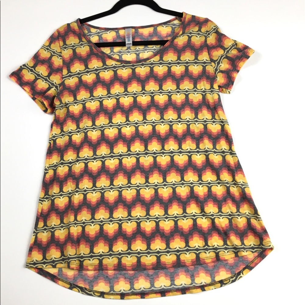 LuLaRoe Classic T Shirt Large Summer Yellow